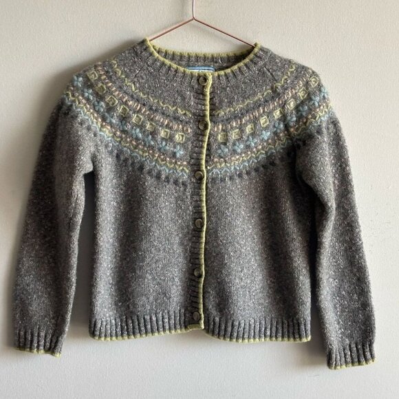 Pendleton Other - Pendleton Kid Long Sleeve Lamb Wool Vintage Cardigan Sweater Gray Size Small